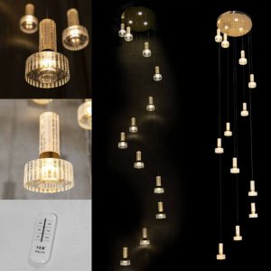 ثريا قبه كريستال بإضاءة LED 5 متر